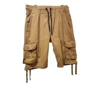 Akademiks Cargo Shorts Men's XL Gray Drawstring Soft